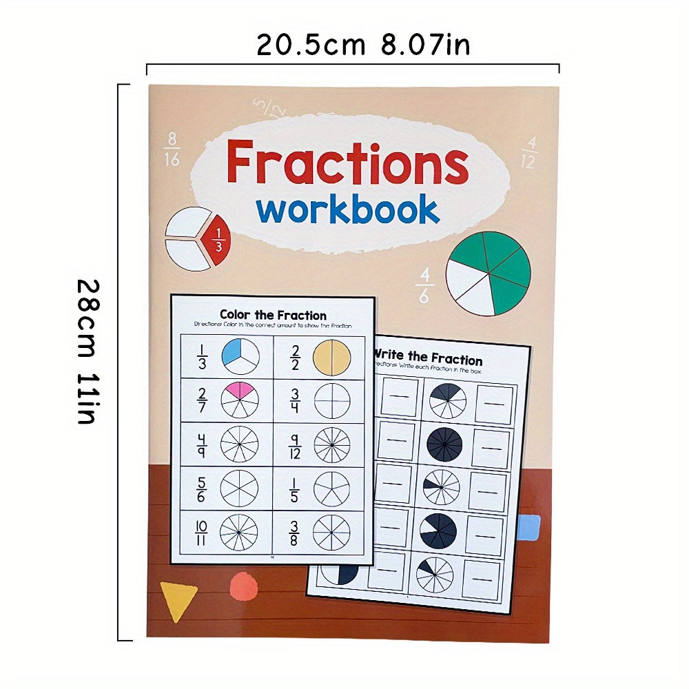 Math Practice Worksheets for Kids Learning Fractions