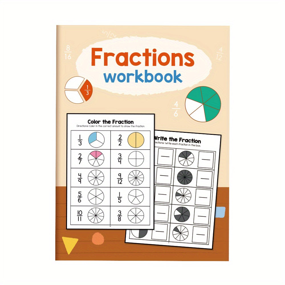 Math Practice Worksheets for Kids Learning Fractions
