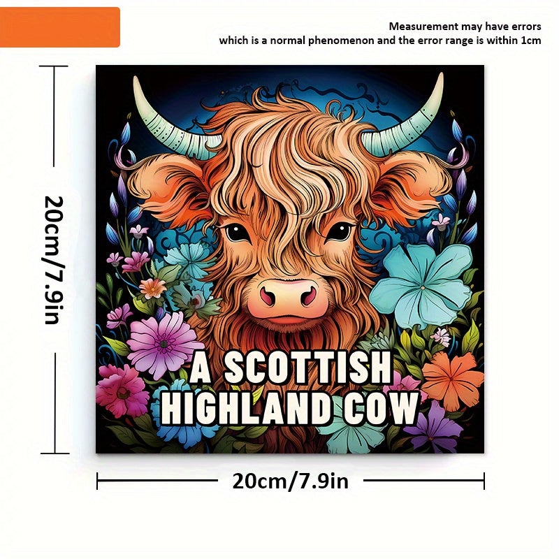 Scottish Highland Cow Coloring Book Fun Relaxation Gift for Birthdays & Holidays
