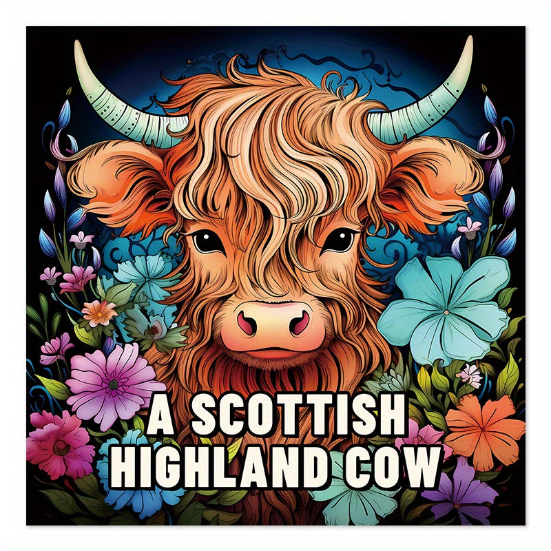 Scottish Highland Cow Coloring Book Fun Relaxation Gift for Birthdays & Holidays