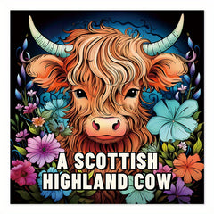 Scottish Highland Cow Coloring Book Fun Relaxation Gift for Birthdays & Holidays