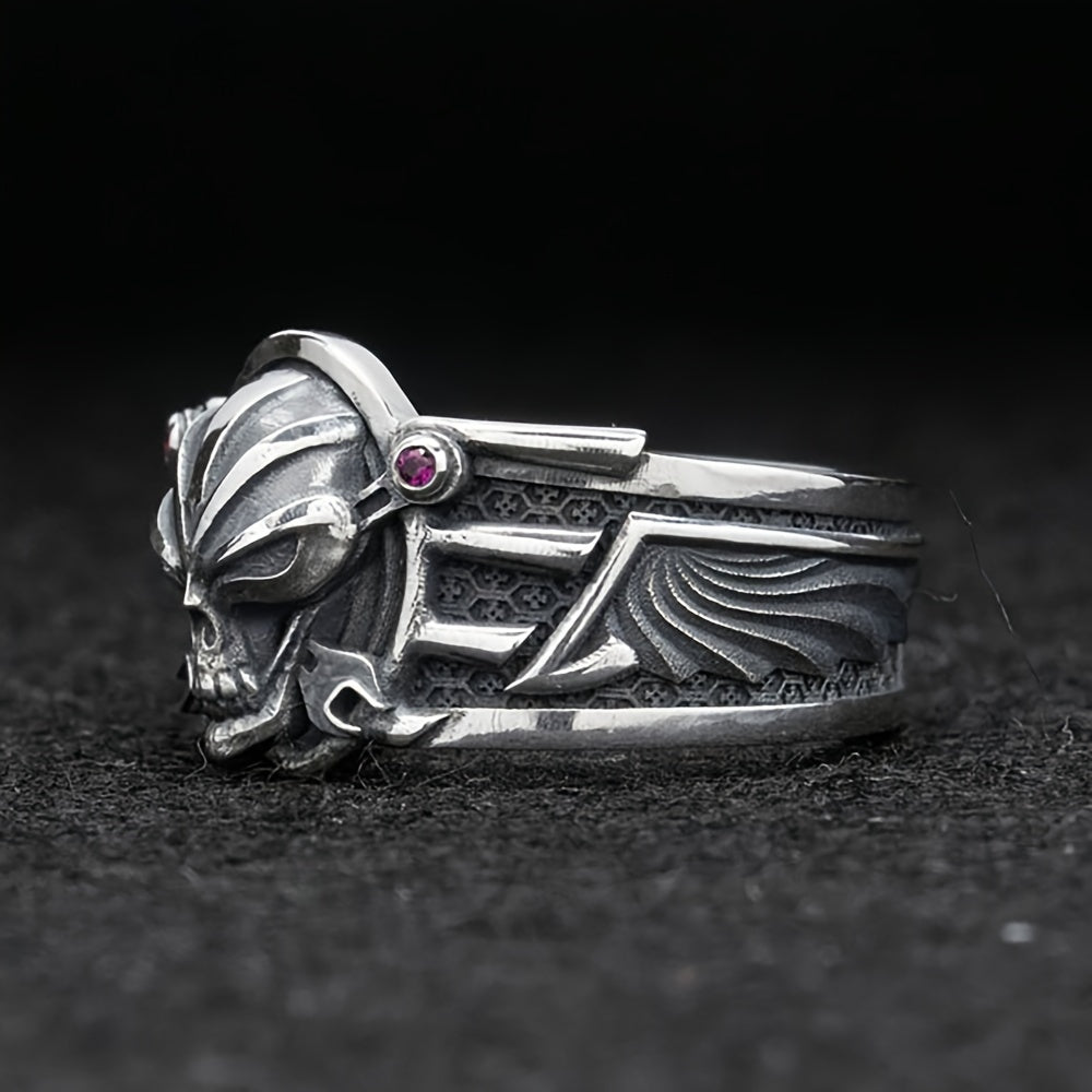 Men's Punk Style Skull Zirconia Ring Jewelry Gift