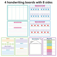 4pcs Double Sided CVC Phonics Learning Boards - Word Families