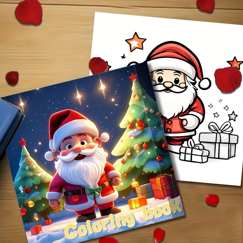 Deluxe Santa Claus Coloring Book with 22 Stress-Relieving Designs