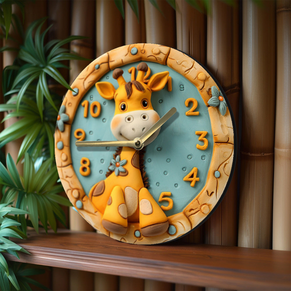 Giraffe Themed 20 Silent Wall Clock