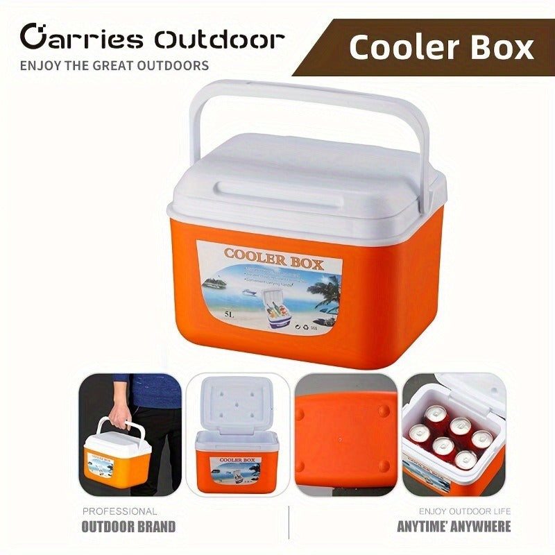 Portable Insulated Cooler Box with Lid and Handle Leakproof Fabric
