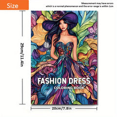 Deluxe Dress Coloring Book for Adults - 22 Thick Pages Art & Craft Kit