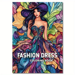 Deluxe Dress Coloring Book for Adults - 22 Thick Pages Art & Craft Kit