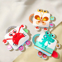 Animal Bells Soft Cloth Book for Kids Stimulates Hearing & Touch