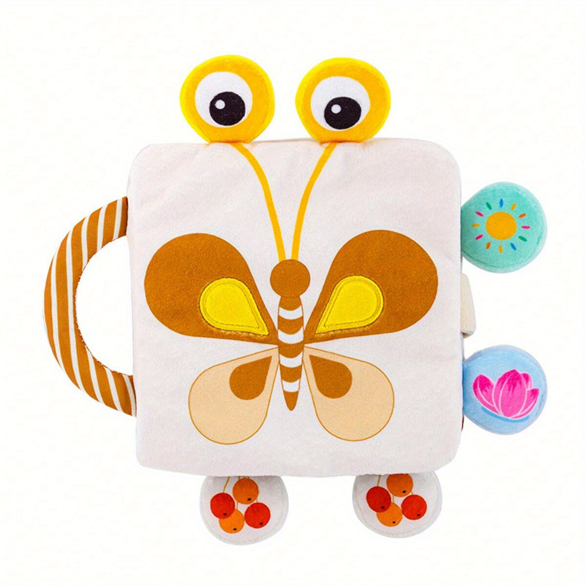 Animal Bells Soft Cloth Book for Kids Stimulates Hearing & Touch