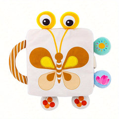 Animal Bells Soft Cloth Book for Kids Stimulates Hearing & Touch