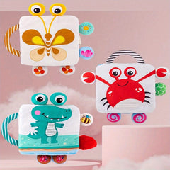 Animal Bells Soft Cloth Book for Kids Stimulates Hearing & Touch