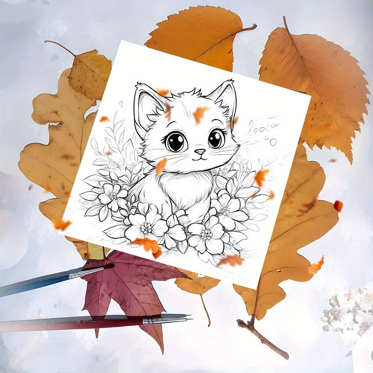 Deluxe Cat Paint By Number Kit for Adults with Complex Patterns