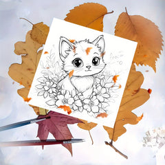 Deluxe Cat Paint By Number Kit for Adults with Complex Patterns