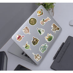 50pcs Vintage Stickers Waterproof Retro Designs for Water Bottles Skatebo