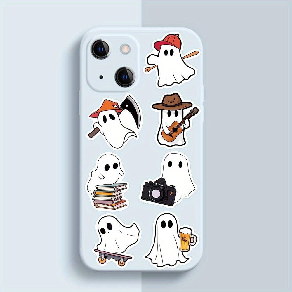 50pcs Adhesive Halloween Horror Ghost Stickers for Party Holiday Decorations