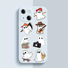 50pcs Adhesive Halloween Horror Ghost Stickers for Party Holiday Decorations