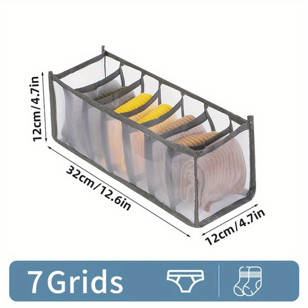 7 Grid Multifunctional Sock Storage Bag Underwear Drawer Organizer