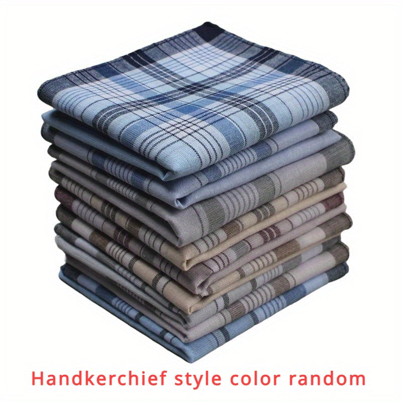 Vintage Cotton Men's Handkerchief Checkered Pattern