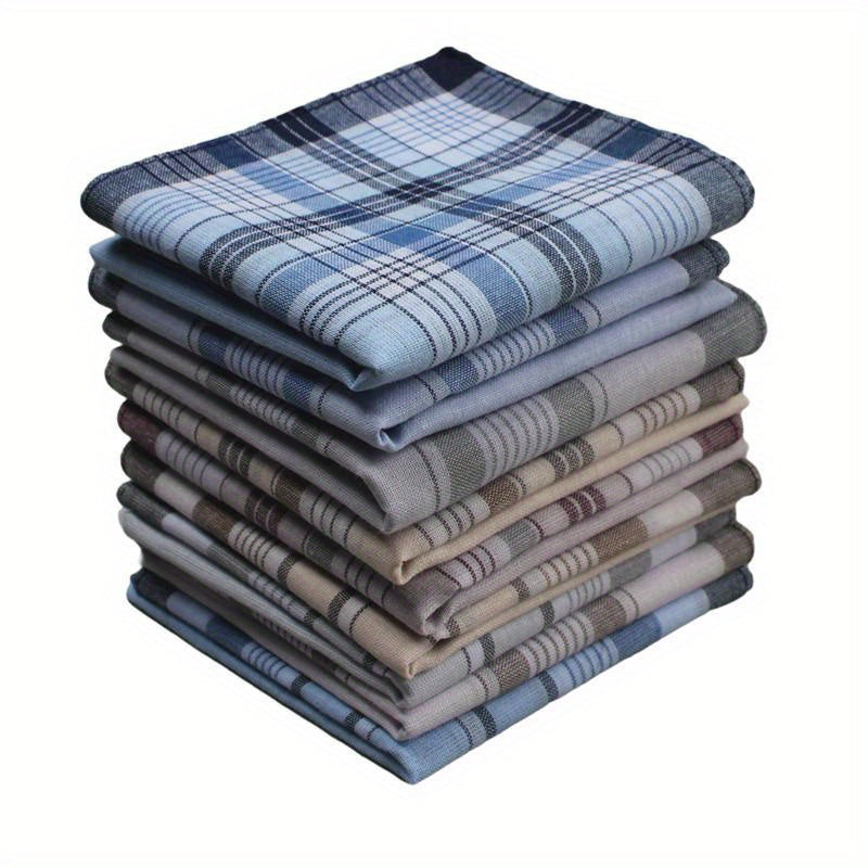 Vintage Cotton Men's Handkerchief Checkered Pattern