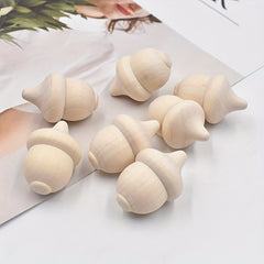 20pcs Wooden Acorns & Bowls for Crafts DIY Painting Christmas