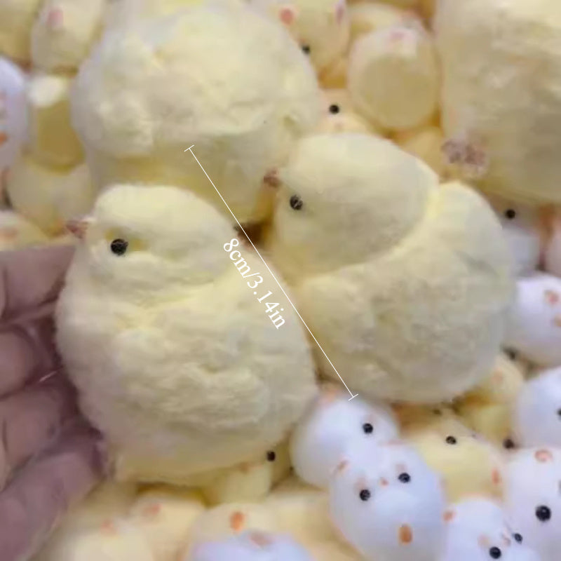 Soft Chickie Toy: Squeeze & Pinch Plush TPR Chickie - Yellow