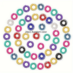 70pcs Mini Fidget Toys with Metallic Base & 6 Colorful Accents