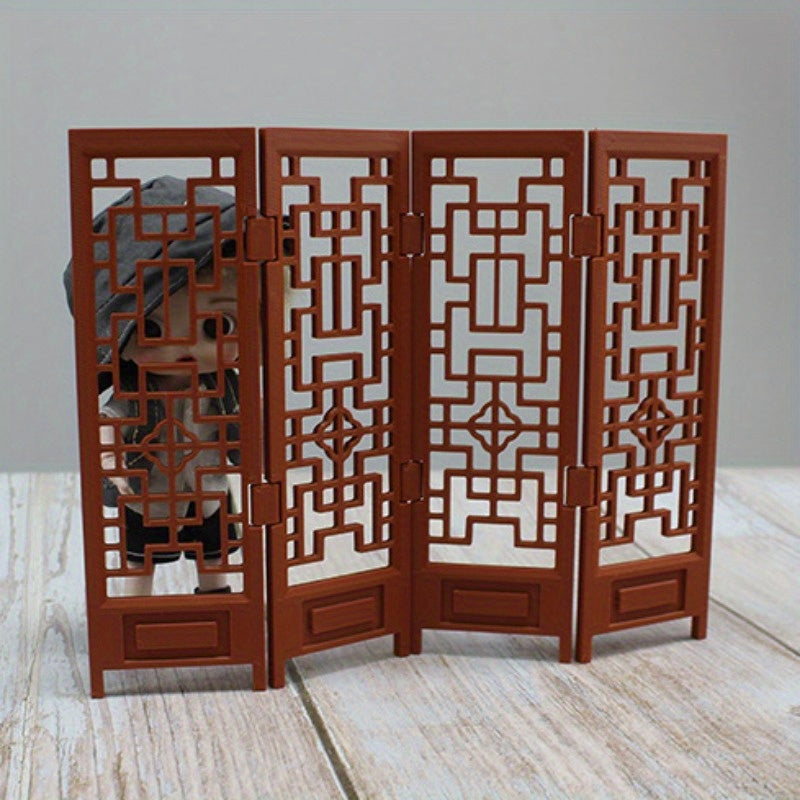 12pt Mini Ancient Style Screen Divider Dollhouse Decoration