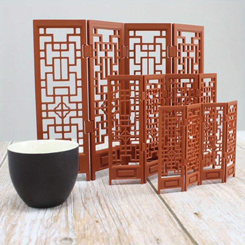 12pt Mini Ancient Style Screen Divider Dollhouse Decoration
