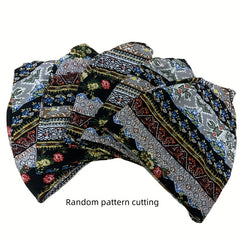 Geometric Pattern Baggy Slouchy Chemo Sleep Beanie Hat Elastic Cap