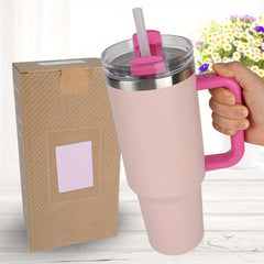 40oz Stainless Steel Vacuum Flask with Straw and Handle