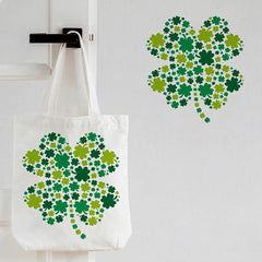 Reusable Plastic Drawing Stencil Clover Pattern 300x300mm
