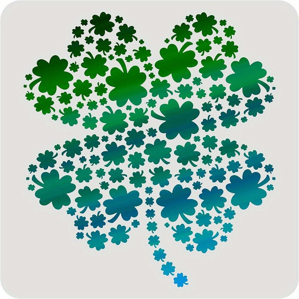 Reusable Plastic Drawing Stencil Clover Pattern 300x300mm