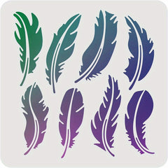 Feather Pattern Reusable Stencil 30x30 cm