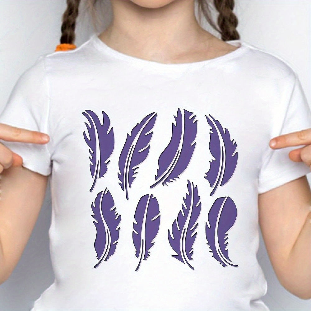 Feather Pattern Reusable Stencil 30x30 cm