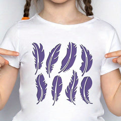 Feather Pattern Reusable Stencil 30x30 cm