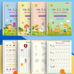 Large Reusable Handwriting Practice Book Set with 4 Books