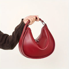 Small Crescent Bag Leather Armpit Bag for Women