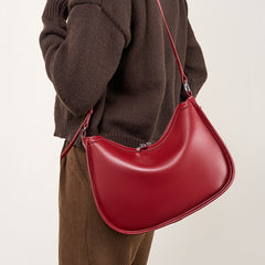 Small Crescent Bag Leather Armpit Bag for Women