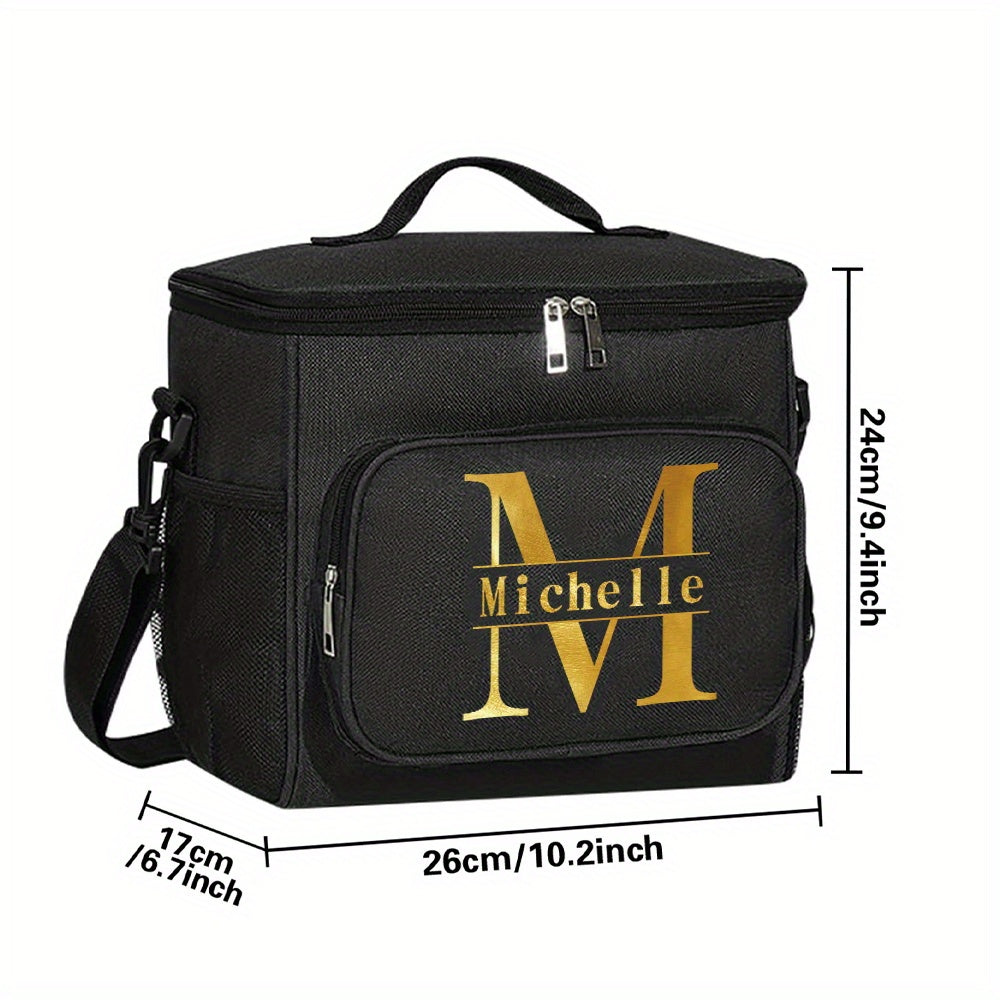 Canvas Insulated Lunch Cooler Bag Adjustable Strap Waterproof Portable