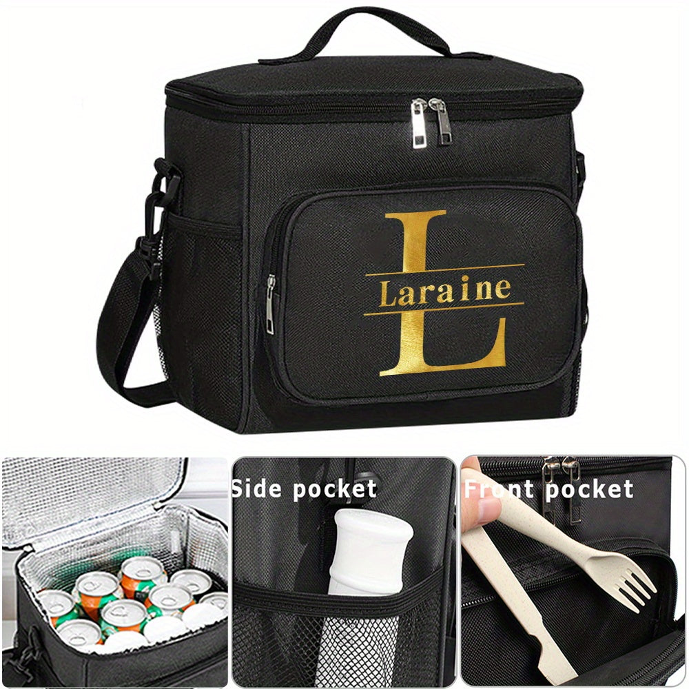 Canvas Insulated Lunch Cooler Bag Adjustable Strap Waterproof Portable