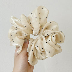Polka Dots Satin Hair Scrunchie Hair Accessories Gift Set