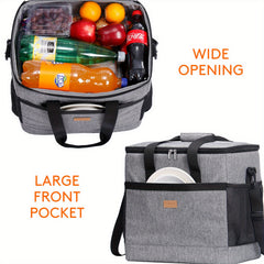 40L Collapsible Insulated Cooler Bag Leakproof Soft Tote for Camping BBQ Outdoor