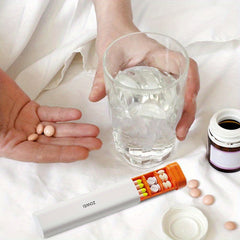 Portable Weekly Pill Organizer in Olive Green