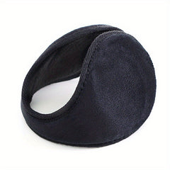 Winter Cycling Earmuffs Back Worn Warm Ear Protection Navy Grey Brown
