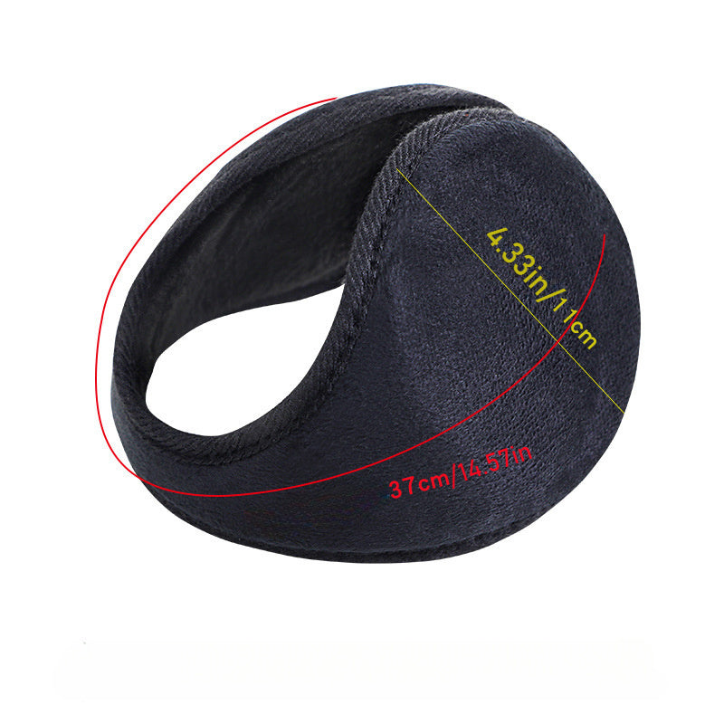 Winter Cycling Earmuffs Back Worn Warm Ear Protection Navy Grey Brown