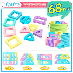 Magnetic Big Size Macaron Construction Set Educational Toy