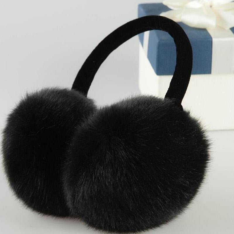 Winter Ear Warmer Soft Faux Fur Hat with Buckle Closure for Women and Men