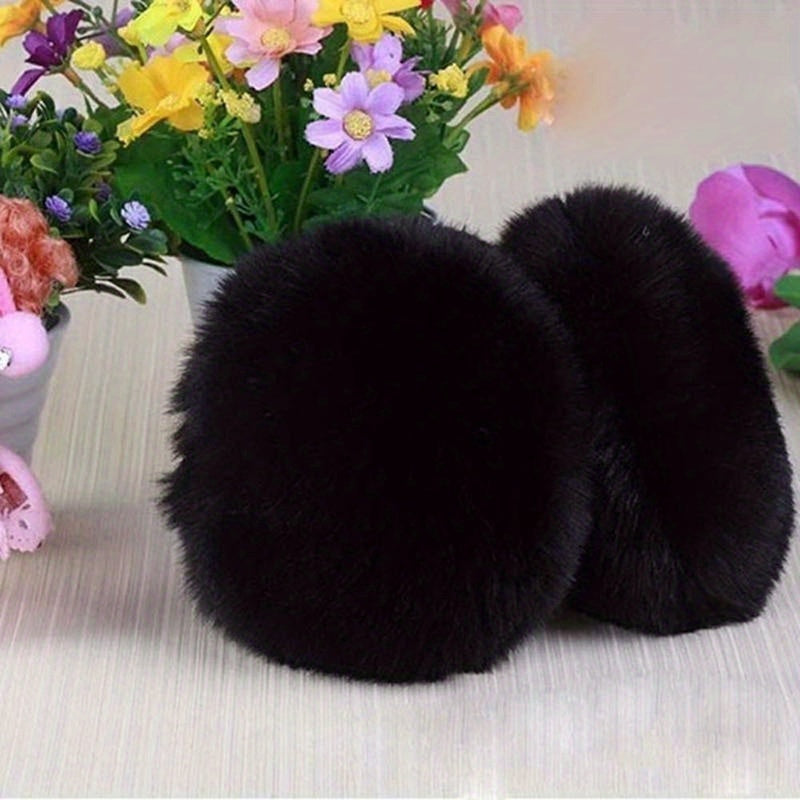 Winter Ear Warmer Soft Faux Fur Hat with Buckle Closure for Women and Men