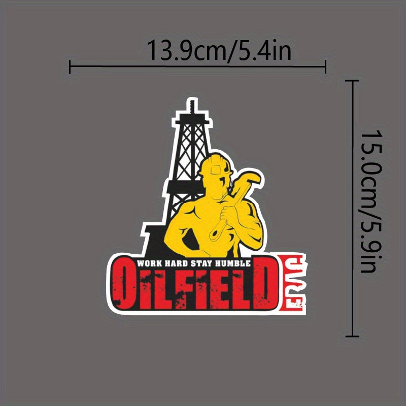 Oilfield Workers Vinyl Stickers Durable Matte Finish Self Adhesive Decals